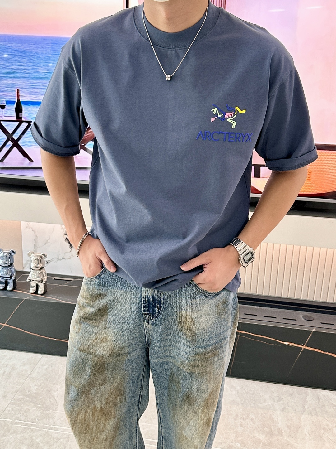 始祖鸟2026春夏款/官网同步面料采用重磅纯棉精梳棉面料，OS宽松版型，上身版型超正！日常百搭，衣橱必备