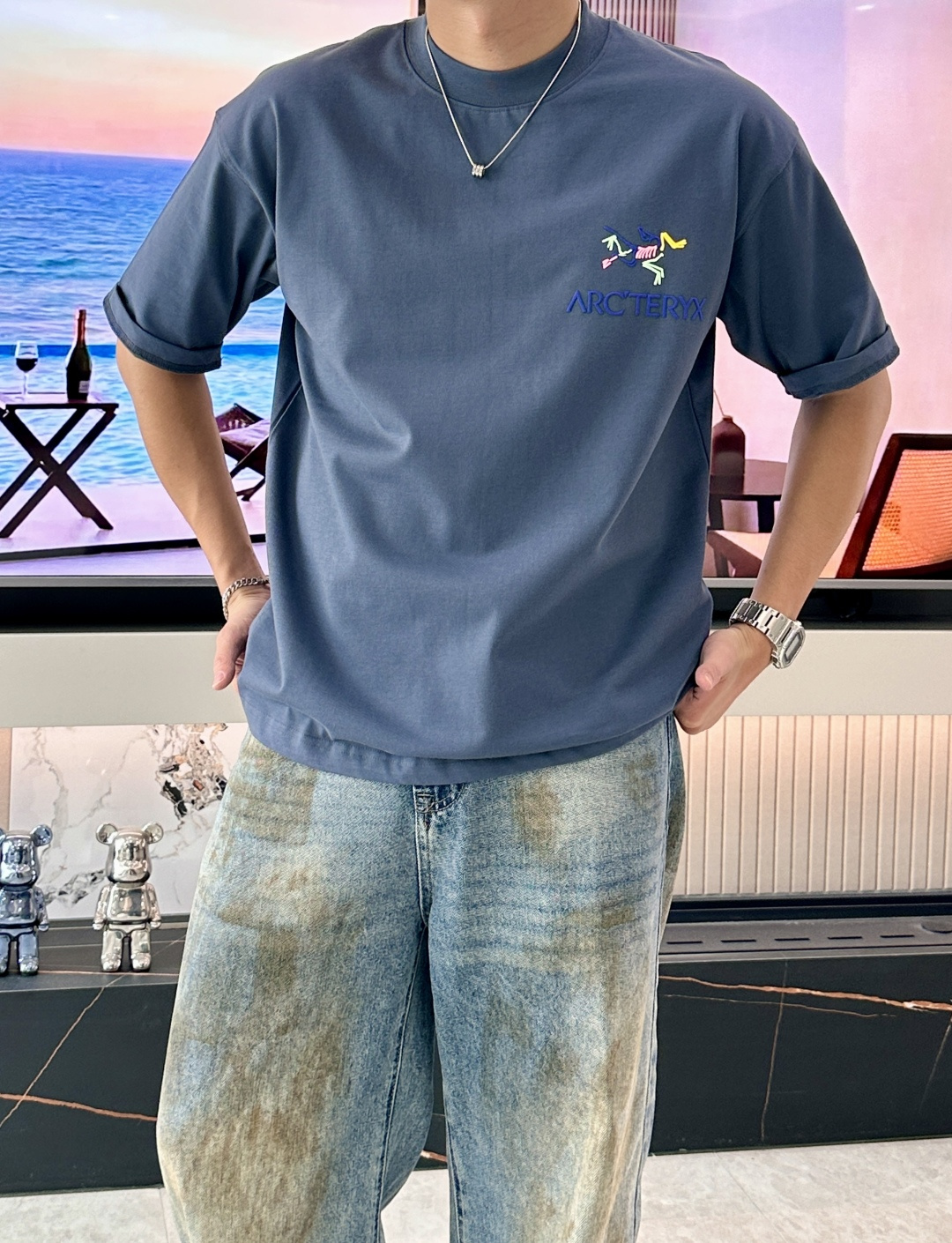 始祖鸟2026春夏款/官网同步面料采用重磅纯棉精梳棉面料，OS宽松版型，上身版型超正！日常百搭，衣橱必备