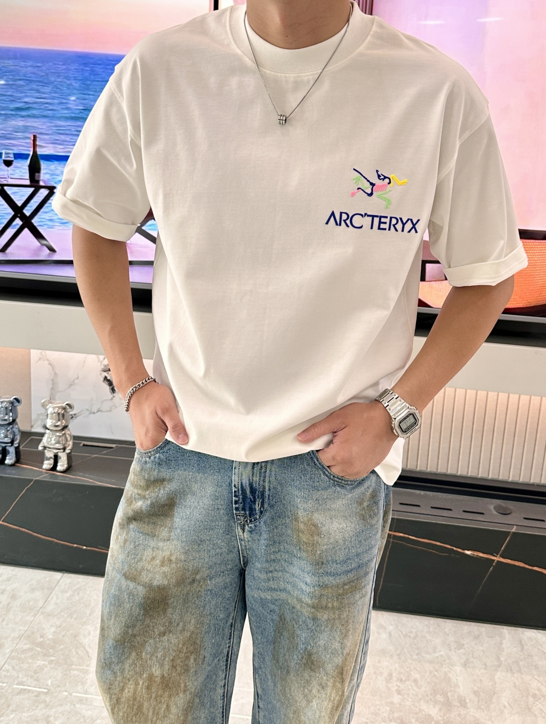 始祖鸟2026春夏款/官网同步面料采用重磅纯棉精梳棉面料，OS宽松版型，上身版型超正！日常百搭，衣橱必备