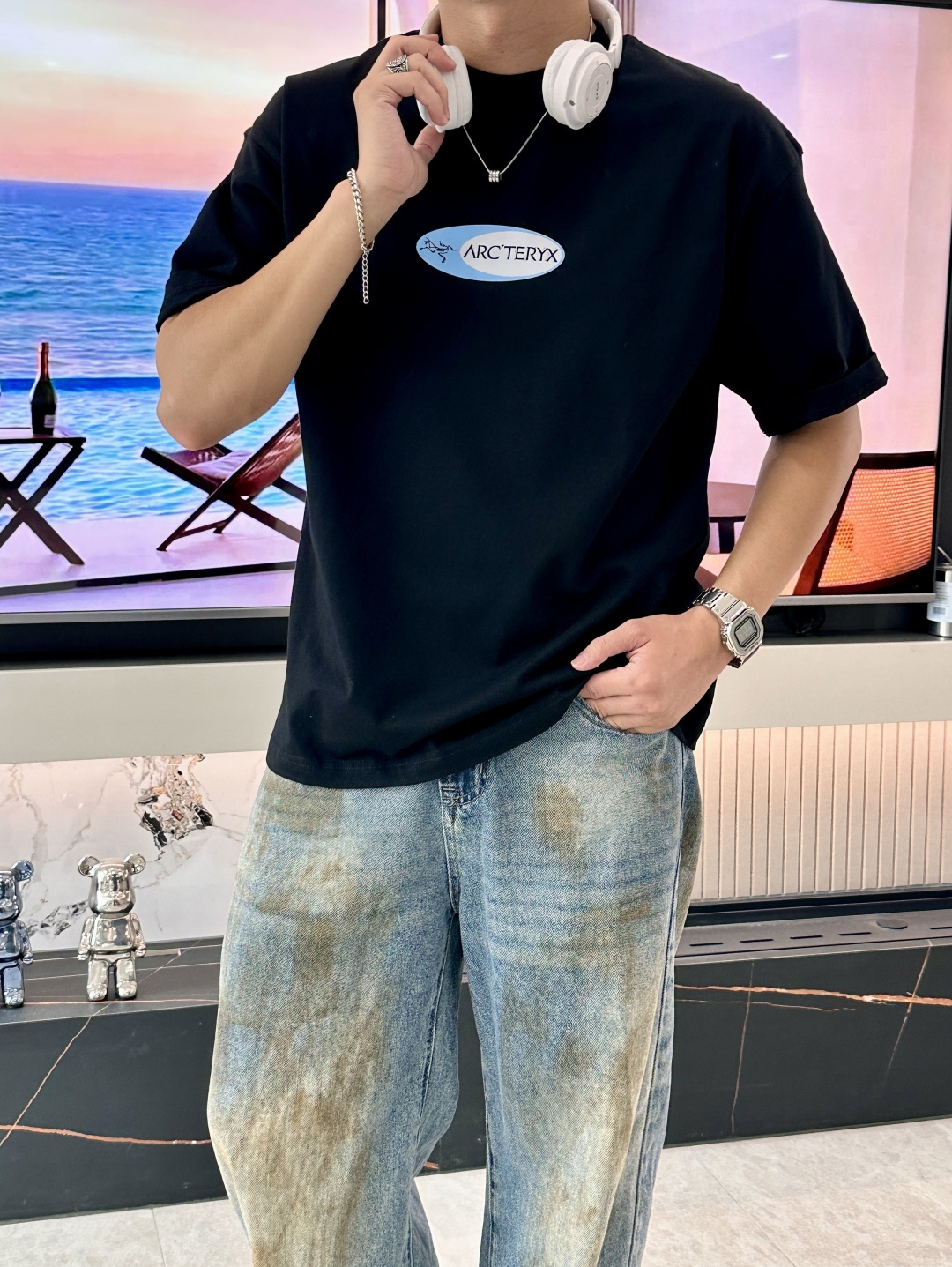 始祖鸟2026春夏款/官网同步面料采用重磅纯棉精梳棉面料，OS宽松版型，上身版型超正！日常百搭，衣橱必备