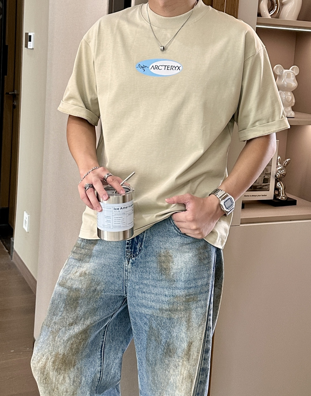 始祖鸟2026春夏款/官网同步面料采用重磅纯棉精梳棉面料，OS宽松版型，上身版型超正！日常百搭，衣橱必备