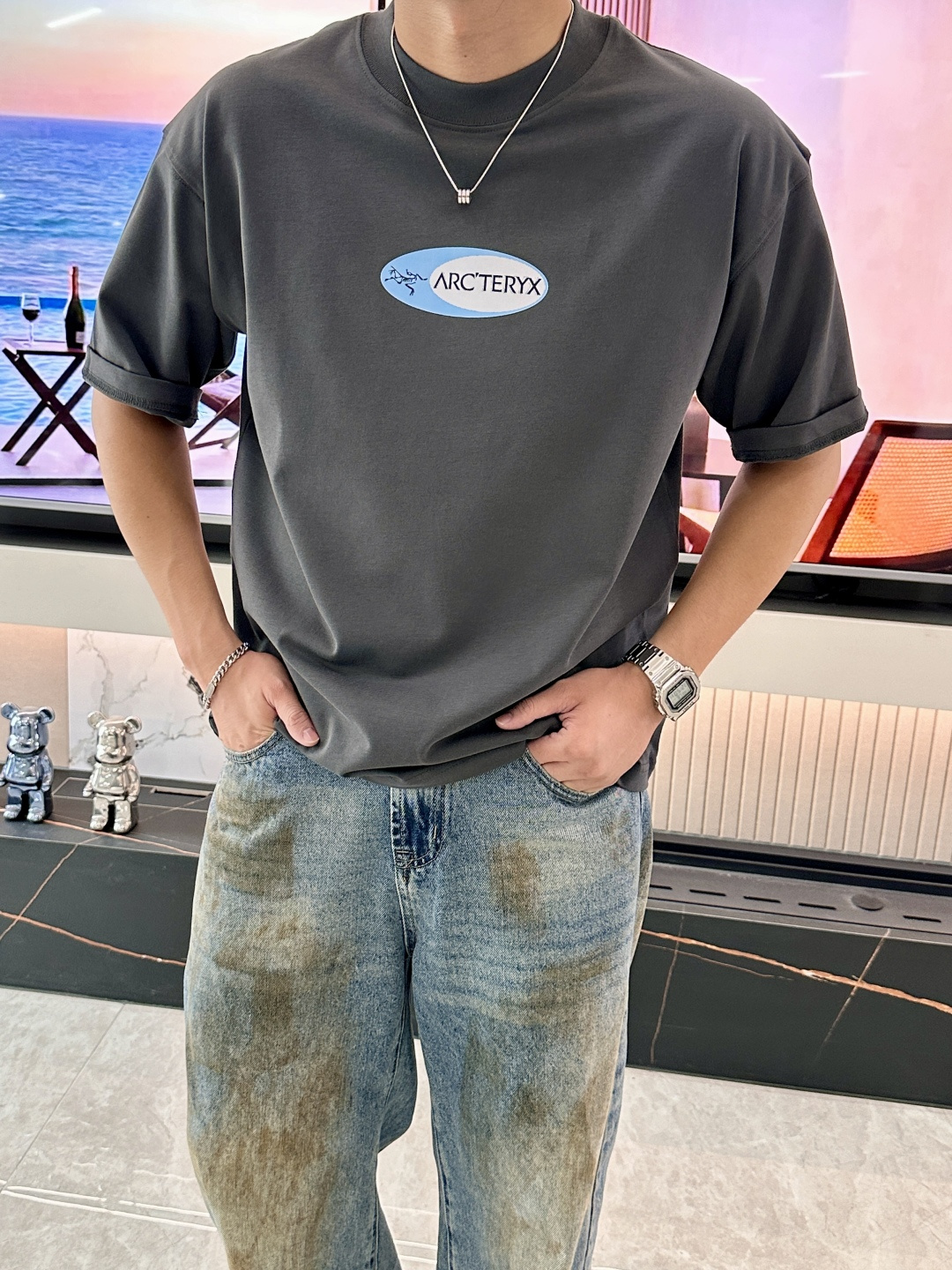 始祖鸟2026春夏款/官网同步面料采用重磅纯棉精梳棉面料，OS宽松版型，上身版型超正！日常百搭，衣橱必备