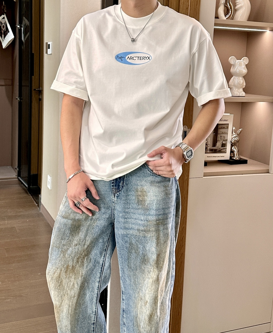 始祖鸟2026春夏款/官网同步面料采用重磅纯棉精梳棉面料，OS宽松版型，上身版型超正！日常百搭，衣橱必备