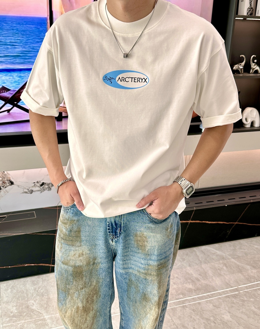 始祖鸟2026春夏款/官网同步面料采用重磅纯棉精梳棉面料，OS宽松版型，上身版型超正！日常百搭，衣橱必备