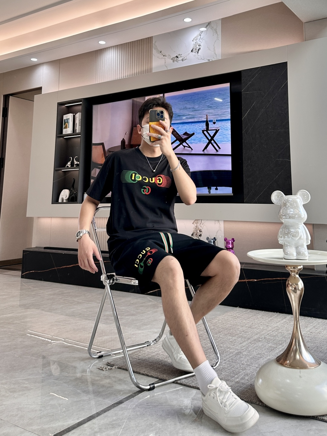 
Gucc  圆领短袖短裤套装 半袖套装顶级版本贸易公司渠道订单，海外精品独家限定发售，经典即永恒，入手