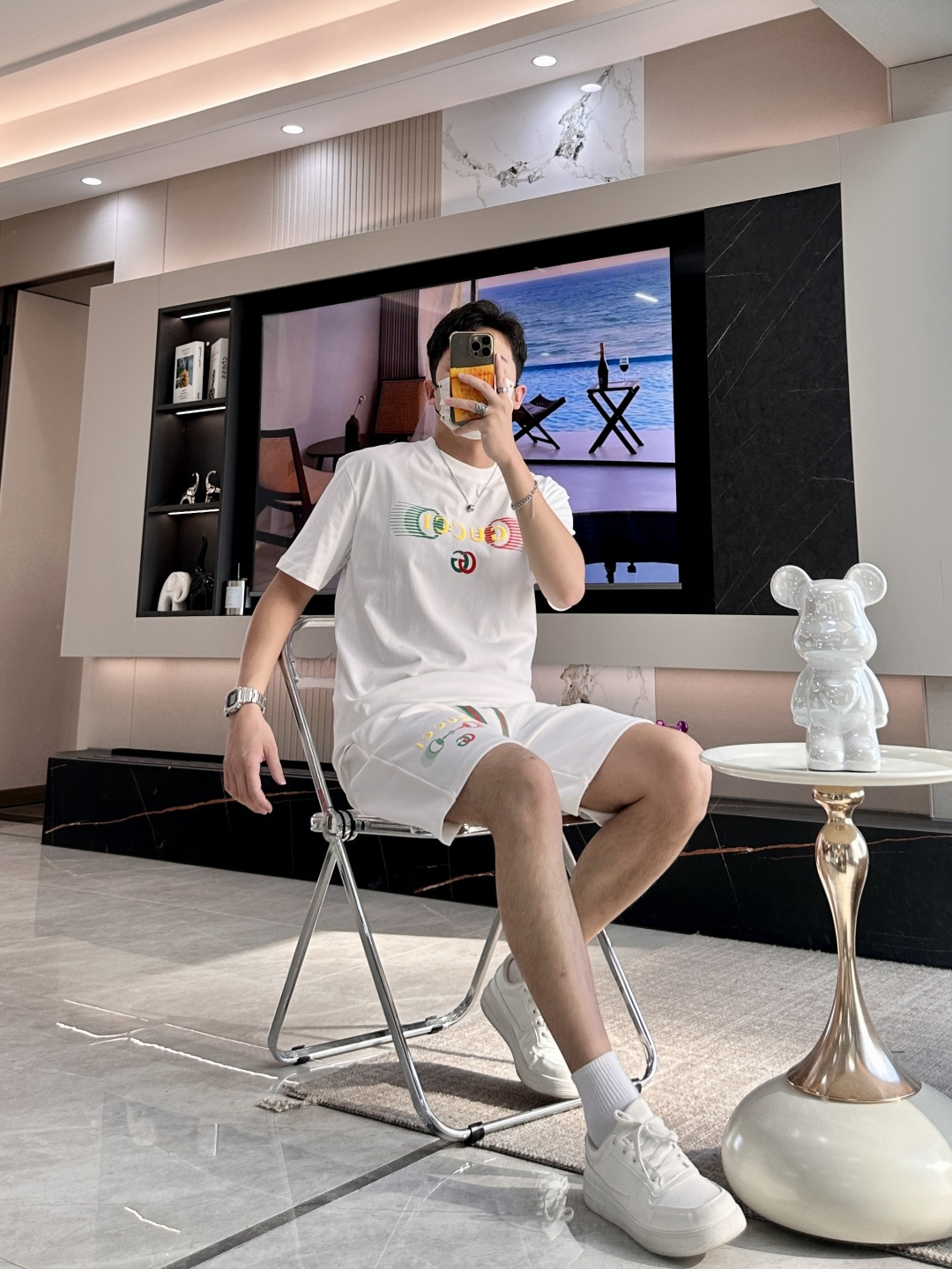 
Gucc  圆领短袖短裤套装 半袖套装顶级版本贸易公司渠道订单，海外精品独家限定发售，经典即永恒，入手