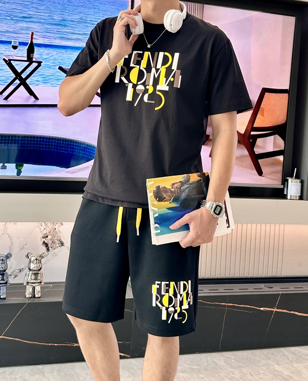 
FD  圆领短袖短裤套装 半袖套装顶级版本贸易公司渠道订单，海外精品独家限定发售，经典即永恒，入手绝对