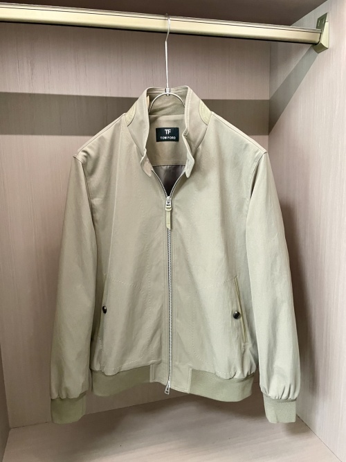 Tom Ford Women's Classic Stand Collar Zipper Jacket - Versatile & Stylish 1 Tom Ford Women's Classic Stand Collar Zipper Jacket - Versatile & Stylish