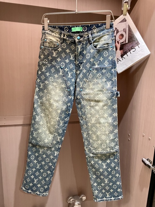 Louis Vuitton Monogram Distressed Denim Jeans, Fashionable and Comfortable 1 Louis Vuitton Monogram Distressed Denim Jeans, Fashionable and Comfortable
