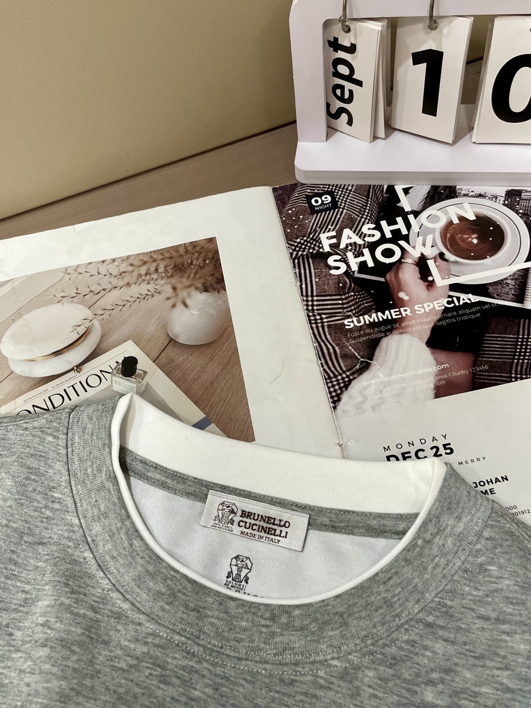BC Brunello Cucinelli 2025SS秋季新品假两件长袖精纺精梳棉，帅气时尚，简约百搭