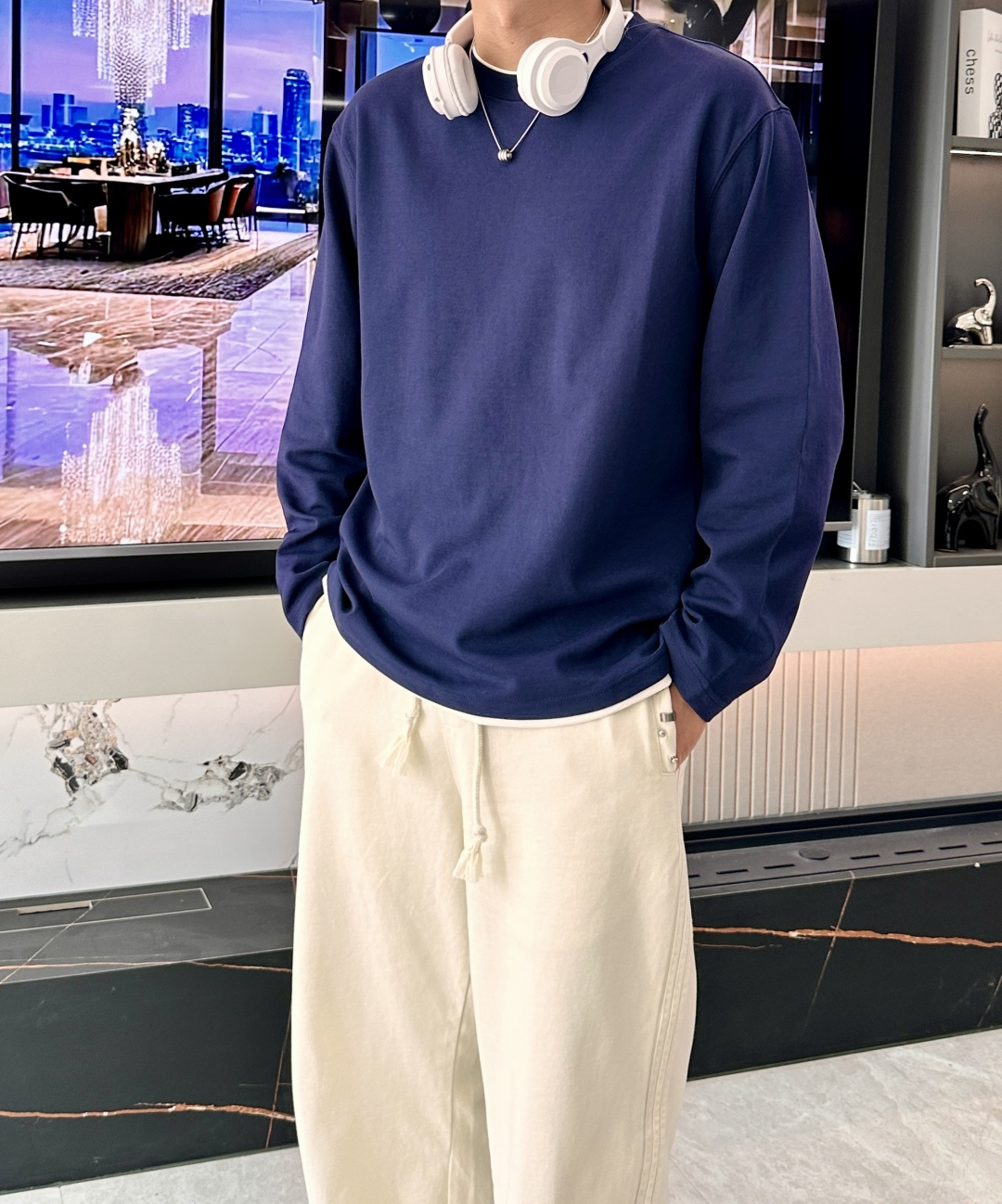 BC Brunello Cucinelli 2025SS秋季新品假两件长袖精纺精梳棉，帅气时尚，简约百搭