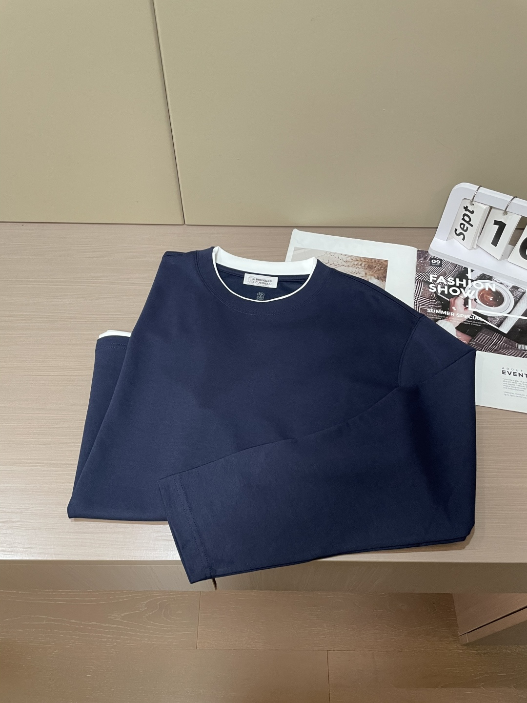 BC Brunello Cucinelli 2025SS秋季新品假两件长袖精纺精梳棉，帅气时尚，简约百搭