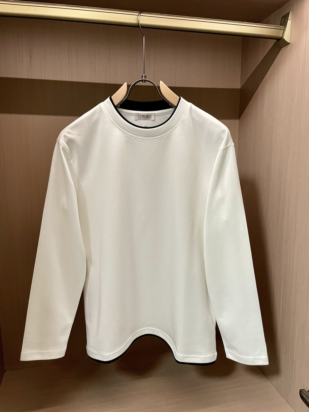 BC Brunello Cucinelli 2025SS秋季新品假两件长袖精纺精梳棉，帅气时尚，简约百搭