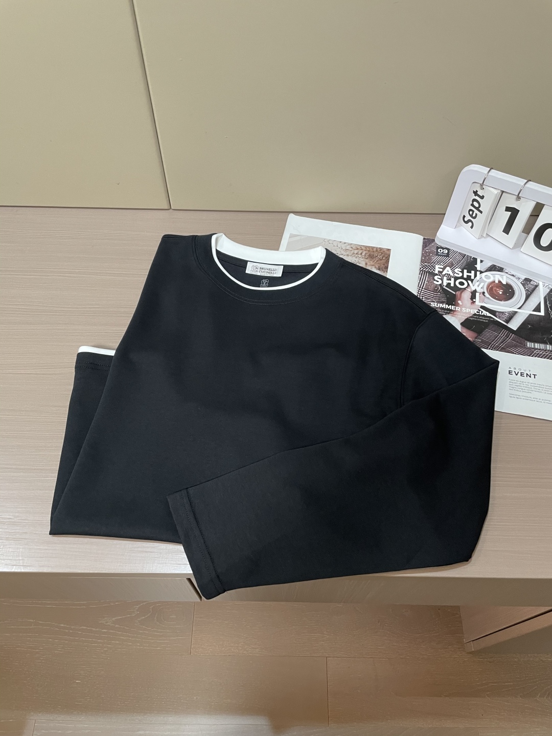BC Brunello Cucinelli 2025SS秋季新品假两件长袖精纺精梳棉，帅气时尚，简约百搭