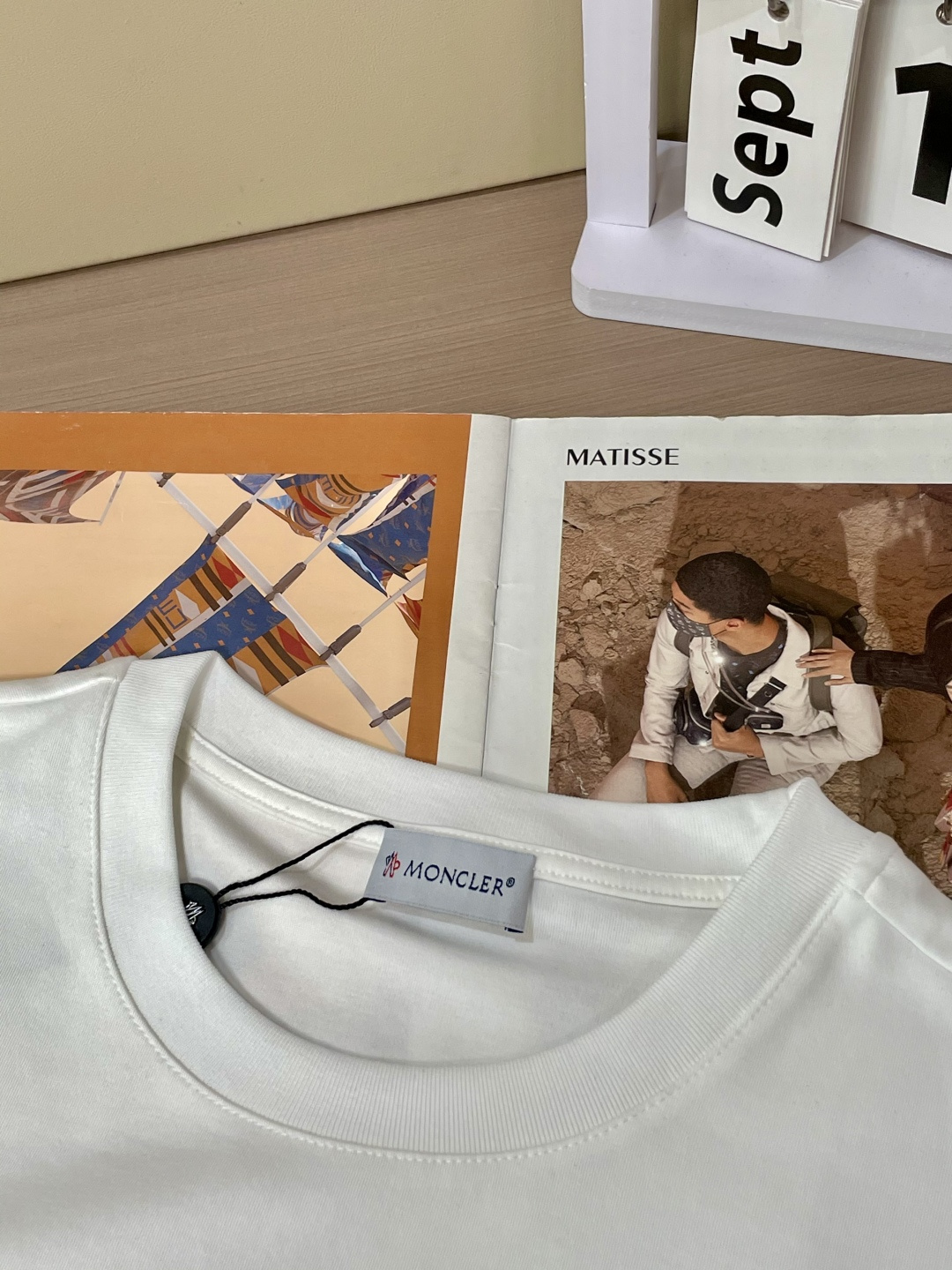 MK 2025 早秋新品厚款飞鸟印花短袖T恤衫；定制260克高密水柔棉面料，舒适柔软保暖性强，胸前飞鸟印