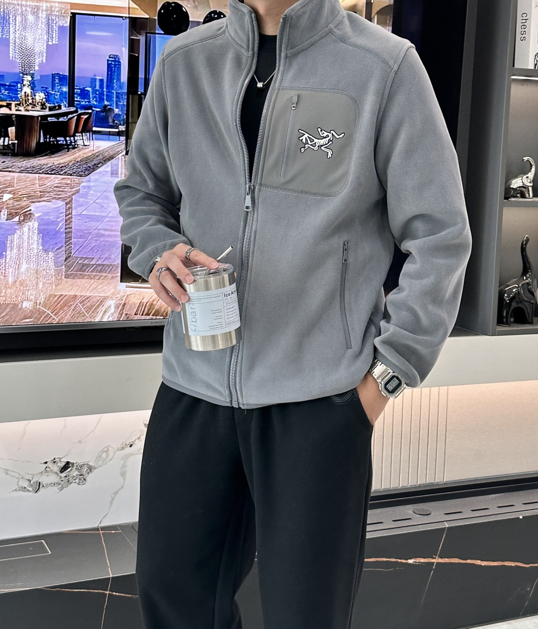 💙ARC'TERYX始祖鸟 KYANITE HOODY 保暖 男士抓绒衫始祖鸟这款摇粒绒外套，可作为中间