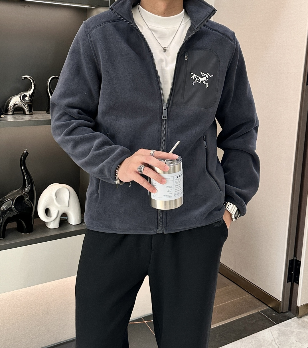 💙ARC'TERYX始祖鸟 KYANITE HOODY 保暖 男士抓绒衫始祖鸟这款摇粒绒外套，可作为中间