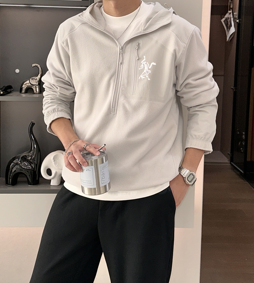 🆕🖤ARC'TERYX / GAMMA MX始祖鸟 男款软壳外套女士连帽户外运动服透气保暖薄外套100％