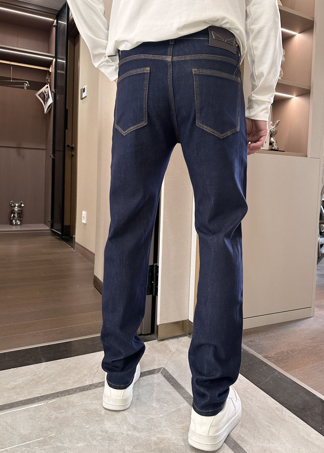 FD 2025新款！高端订制修身商务直筒牛仔裤 原版五金辅料 日常商务休闲都完全适用的款，上身效果超正，