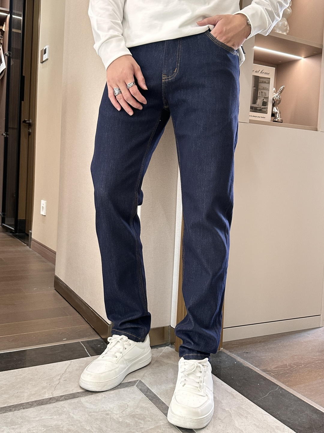 FD 2025新款！高端订制修身商务直筒牛仔裤 原版五金辅料 日常商务休闲都完全适用的款，上身效果超正，