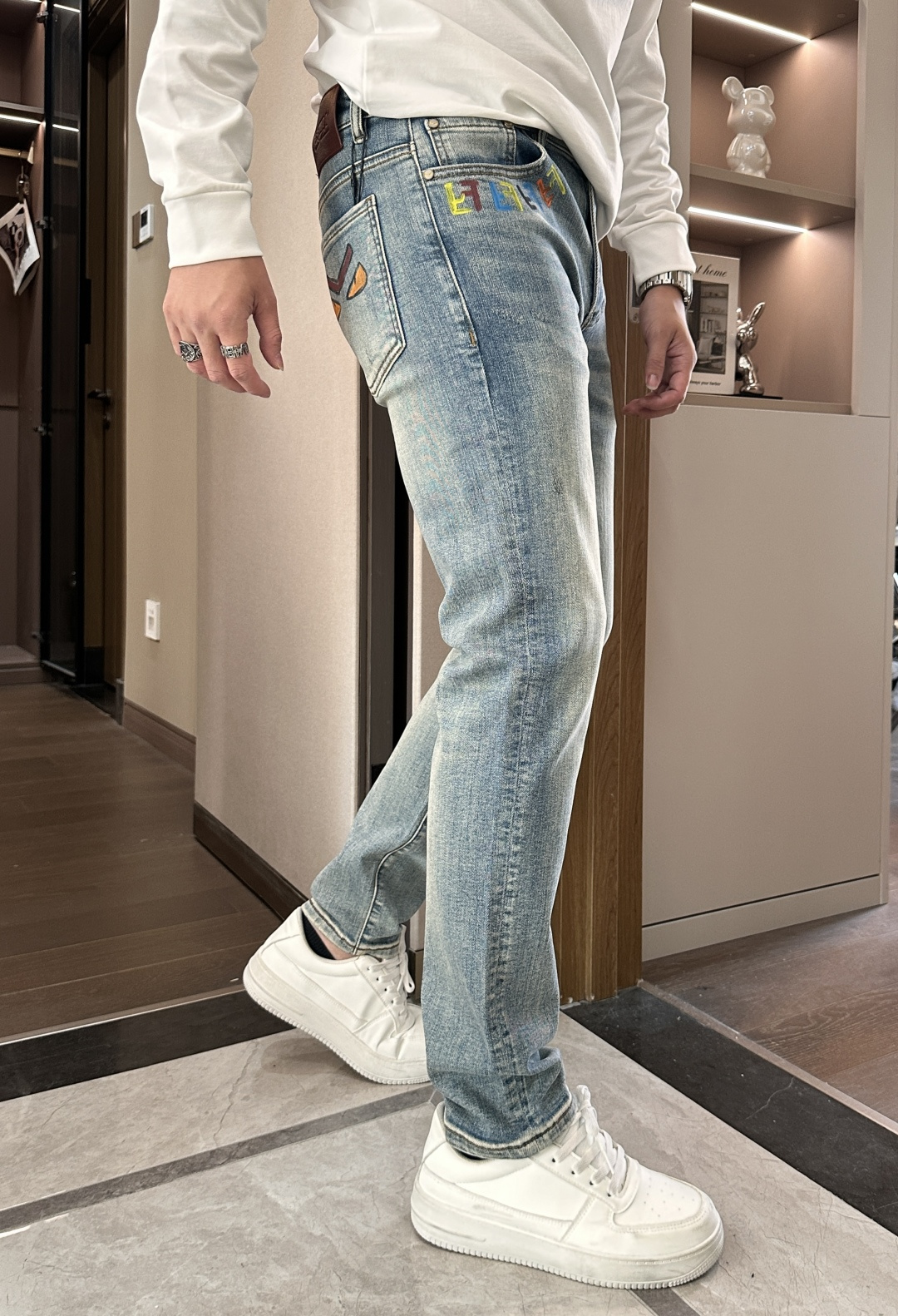 FD 2025新款！高端订制修身商务直筒牛仔裤 原版五金辅料 日常商务休闲都完全适用的款，上身效果超正，