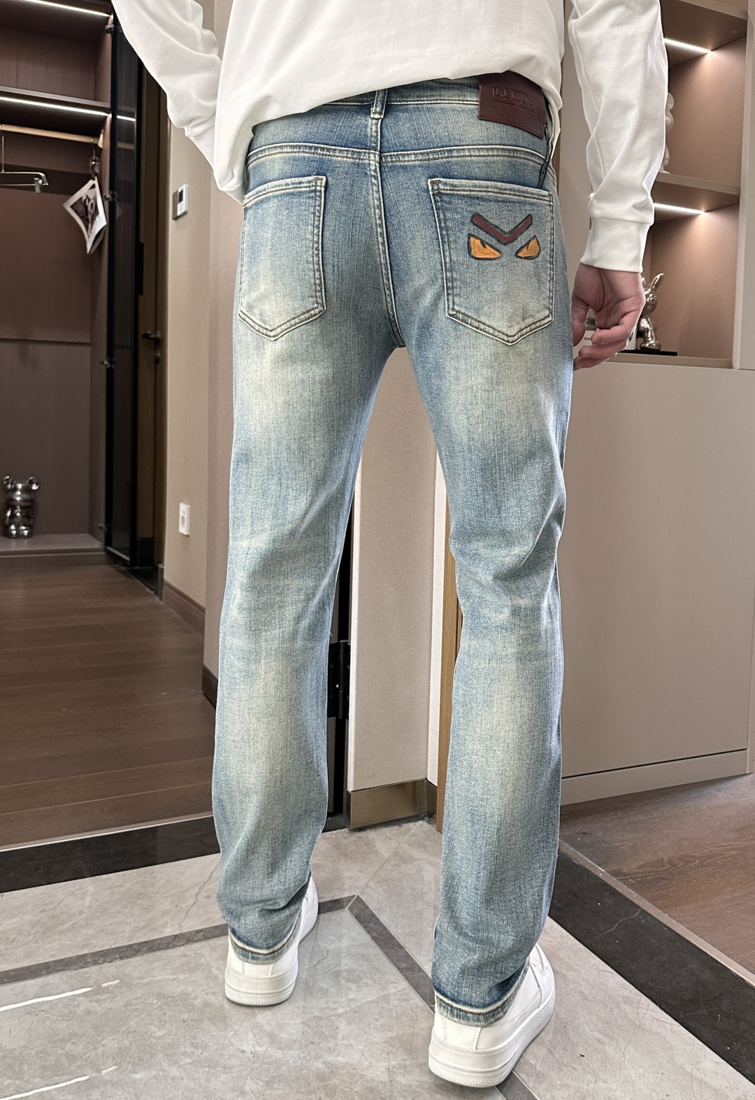 FD 2025新款！高端订制修身商务直筒牛仔裤 原版五金辅料 日常商务休闲都完全适用的款，上身效果超正，