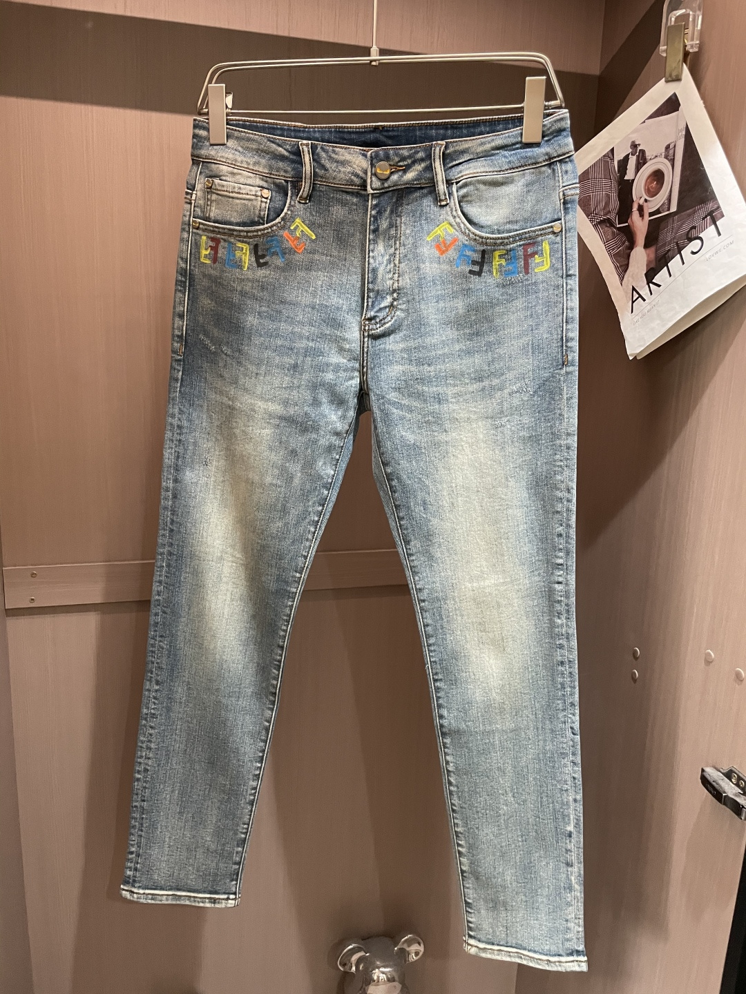 FD 2025新款！高端订制修身商务直筒牛仔裤 原版五金辅料 日常商务休闲都完全适用的款，上身效果超正，