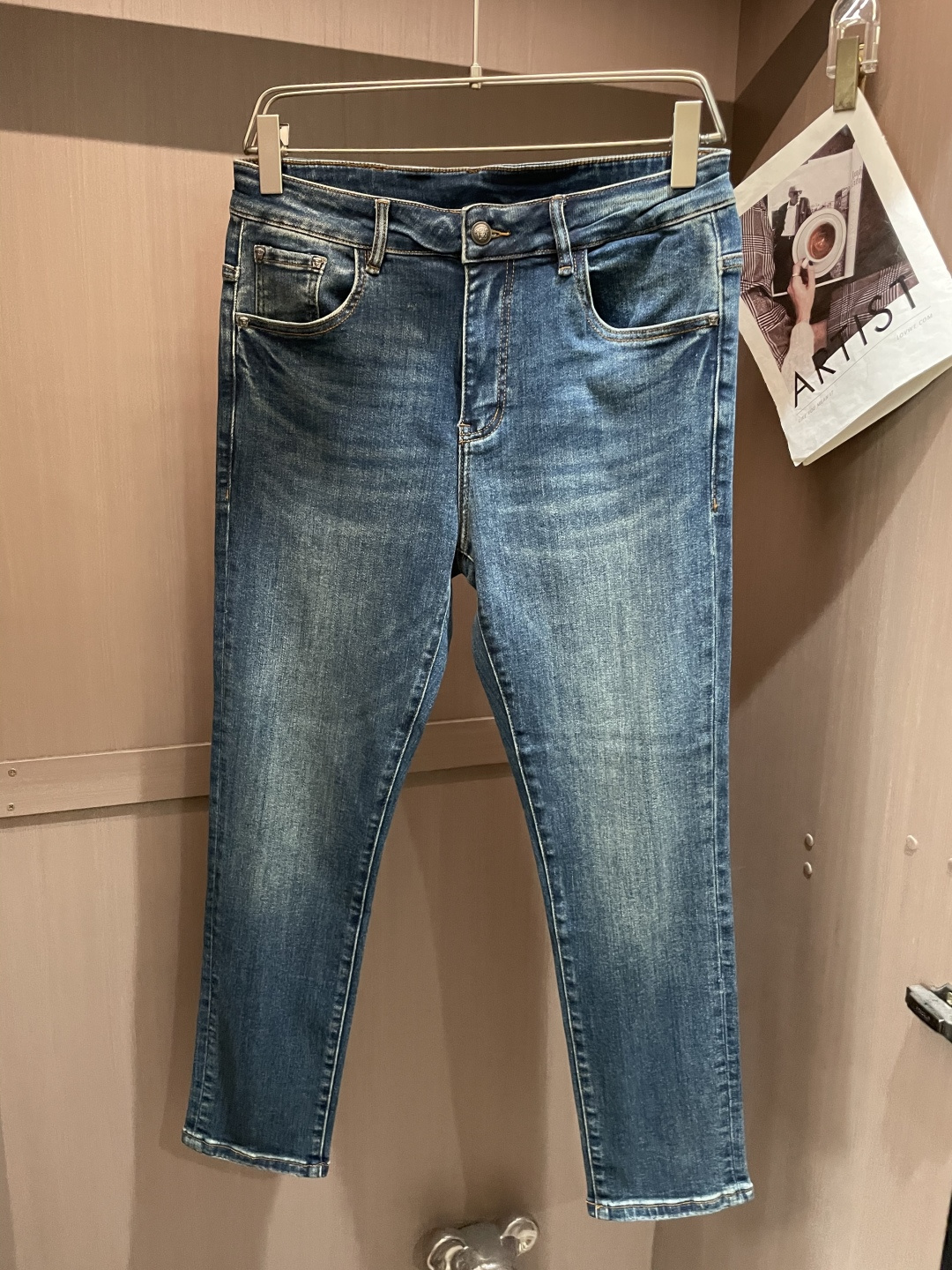 范思哲 2025新款！高端订制修身商务直筒牛仔裤 原版五金辅料 日常商务休闲都完全适用的款，上身效果超正