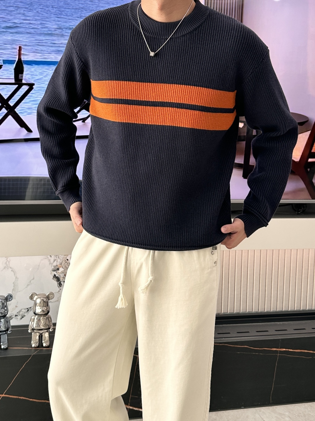 杰尼亚 重磅推荐！2025aw秋冬新款 专柜同步 时尚经典基础款针织衫 秋冬必备款 采用针织衫加厚毛衣，