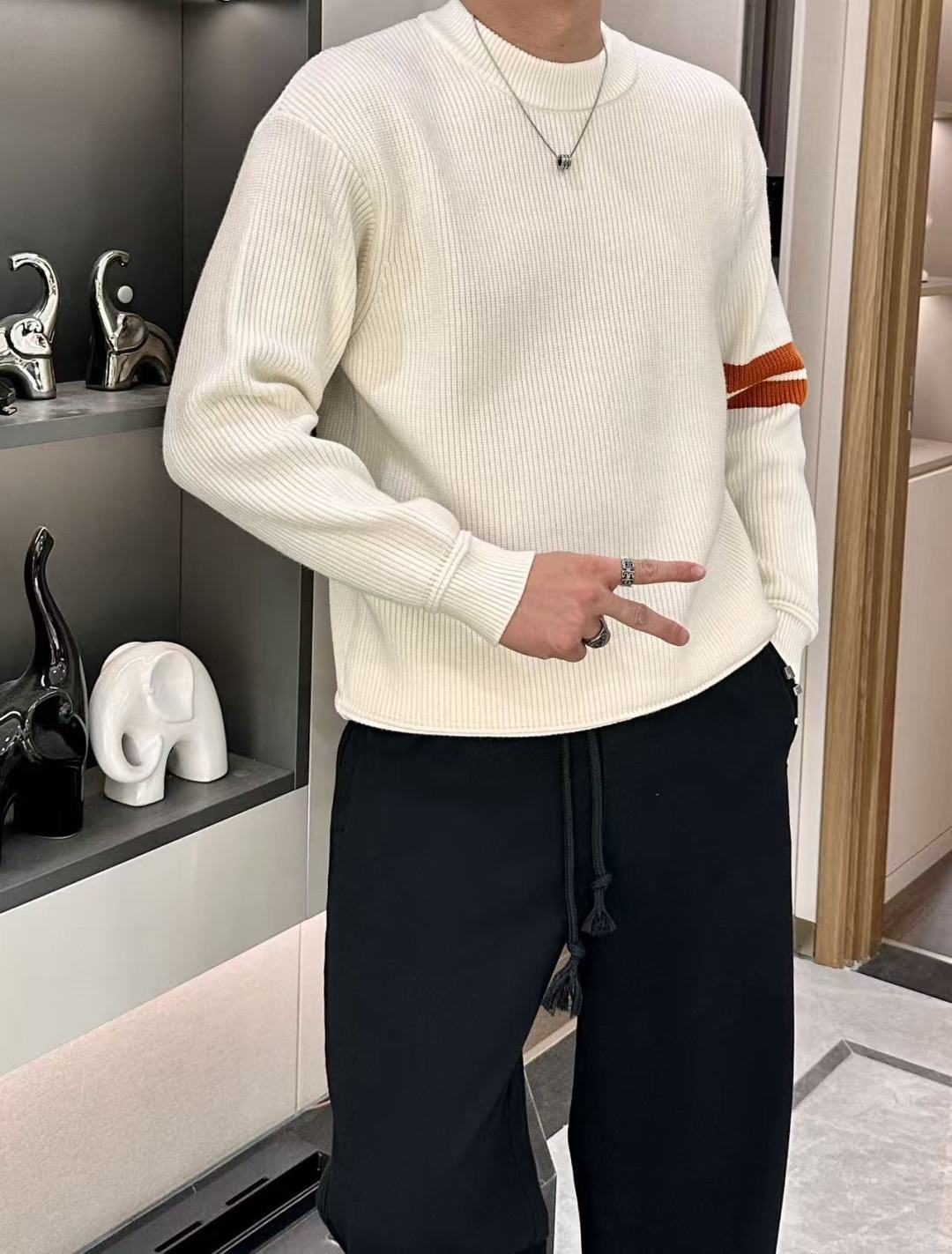 杰尼亚 重磅推荐！2025aw秋冬新款 专柜同步 时尚经典基础款针织衫 秋冬必备款 采用针织衫加厚毛衣，