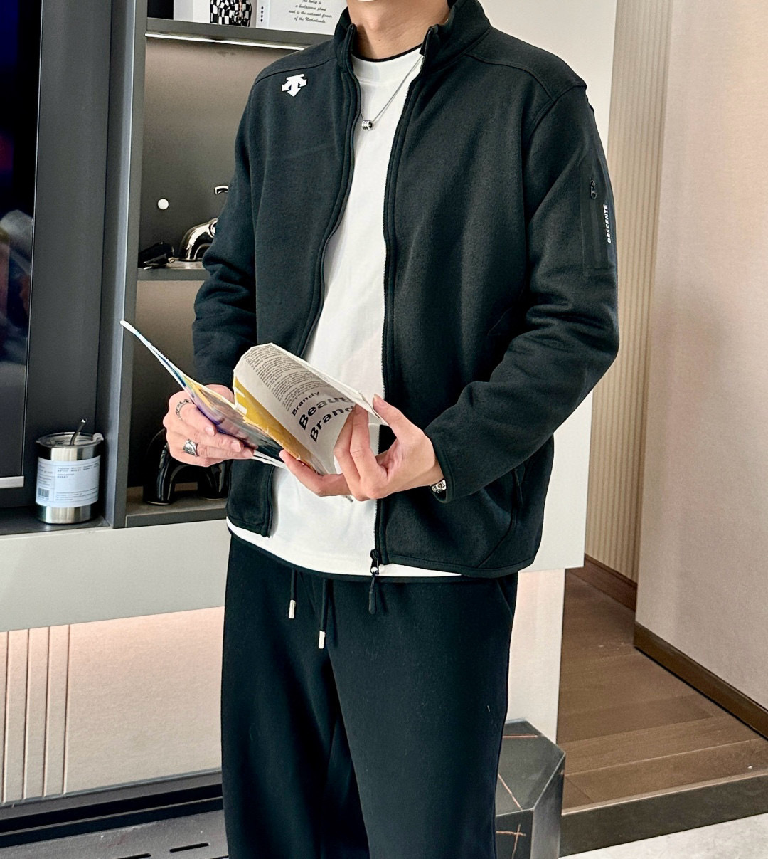 Descente 迪桑特 春季户外运动休闲抓绒夹克外套，新款春季夹克外套，做工精美，不管是材质还是细节还