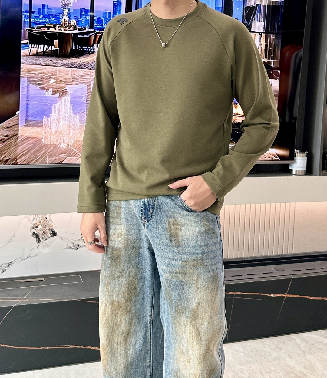 迪桑特 2025ss新品时尚休闲单穿商务高档材质长袖舒适保暖！抗起球👍🏼不刺激皮肤，可贴身穿，奢华经典元