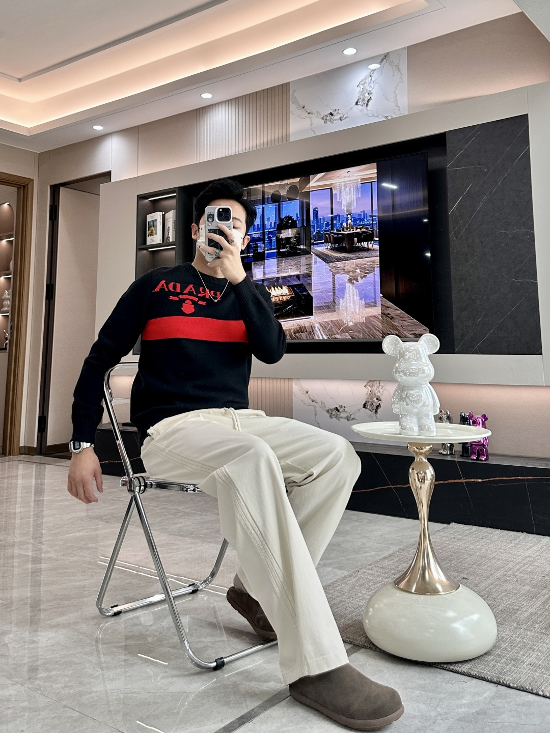 Prad  毛衣 秋冬最新系列，专柜1:1顶级复刻，全品相！加厚款，潮人必备单品！懂货的老铁赶紧下手，面料：100%羊毛