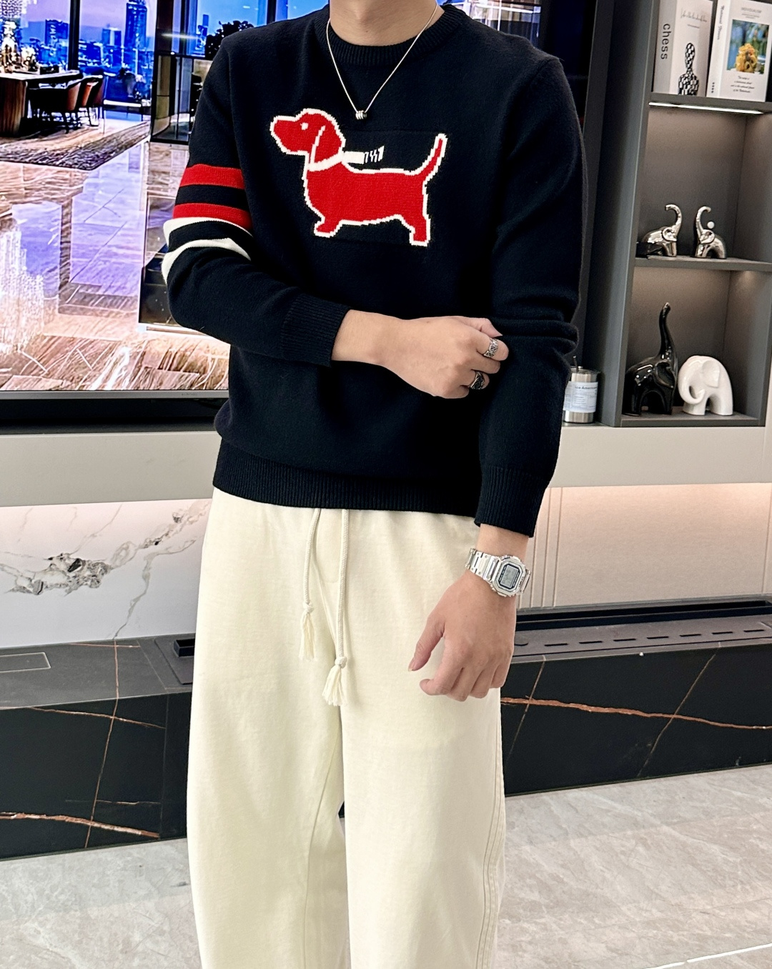 NO:608317,TB sweater 2025 autumn and winter latest series, 1:1 top replica at the counter, all in good condition!  Thick style, a must-have item for fashionistas!  Old irons who know the goods should hurry up and start, the fabric is wool, the size is M~3XL.,,sweaters,alexander wang19860909TB 毛衣 2025秋冬最新系列,专柜1:1顶级复刻,全品相！加厚款,潮人必备单品！懂货的老铁赶紧下手,面料羊毛 尺码M~3XL.,,sweaters,alexander wang,Men's clothing