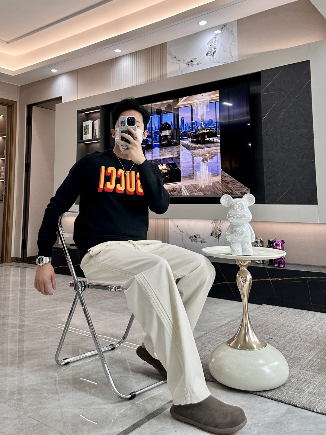 Gucc 毛衣 秋冬最新系列，专柜1:1顶级复刻，全品相！加厚款，潮人必备单品！懂货的老铁赶紧下手，面料：100%羊毛 