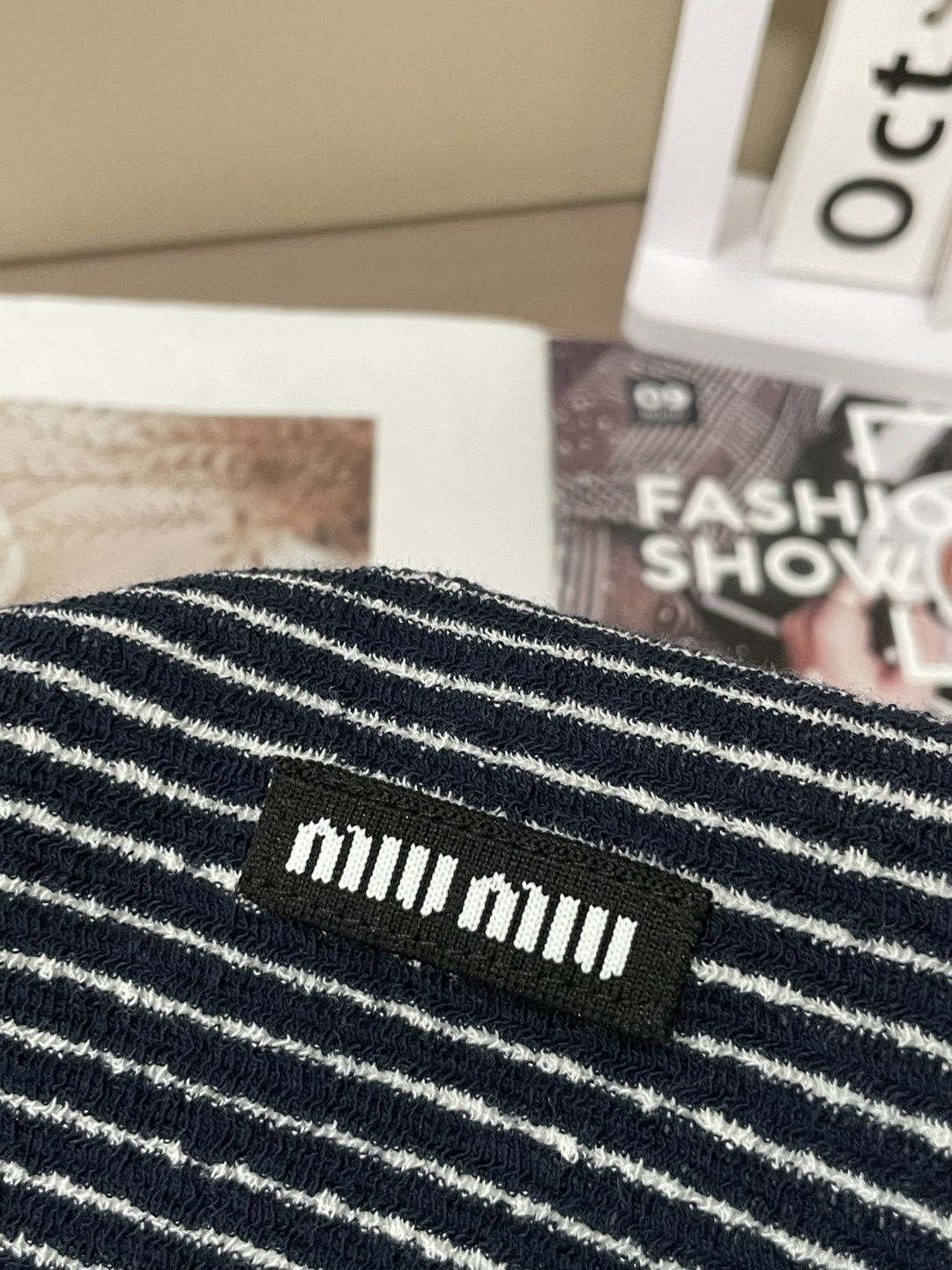 2025SS miumiu秋冬新款条纹长袖 爆款定制纯棉面料 重工洗水，面料舒适🈶️质感 码数：S-2X