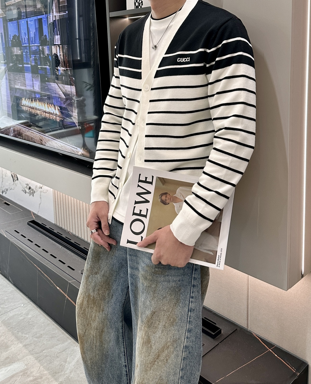 Gucc 2025秋冬新款/针织开衫毛衣休闲百搭男女同款年度最高逼格神级单品，真材实料打造无敌口碑，时髦