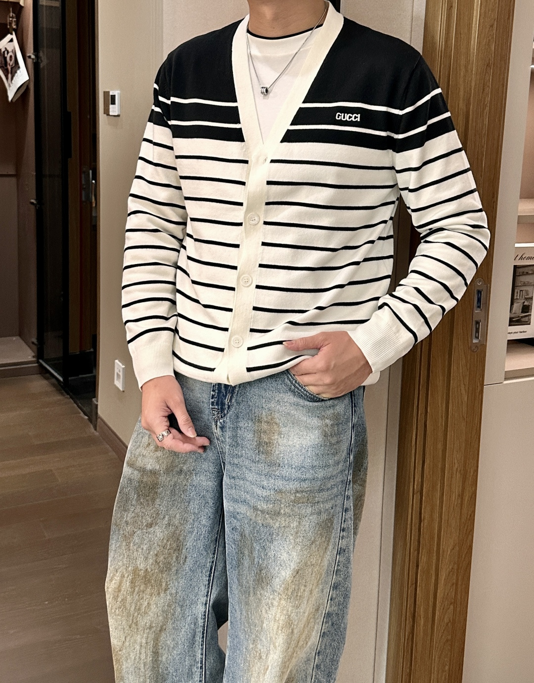 Gucc 2025秋冬新款/针织开衫毛衣休闲百搭男女同款年度最高逼格神级单品，真材实料打造无敌口碑，时髦