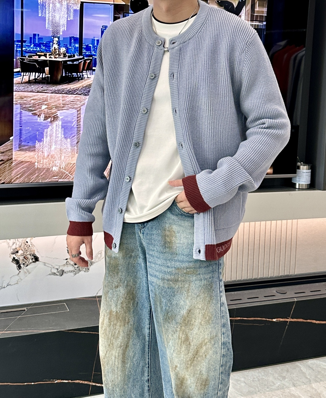 Gucc 2025秋冬新款/针织开衫毛衣休闲百搭男女同款年度最高逼格神级单品，真材实料打造无敌口碑，时髦