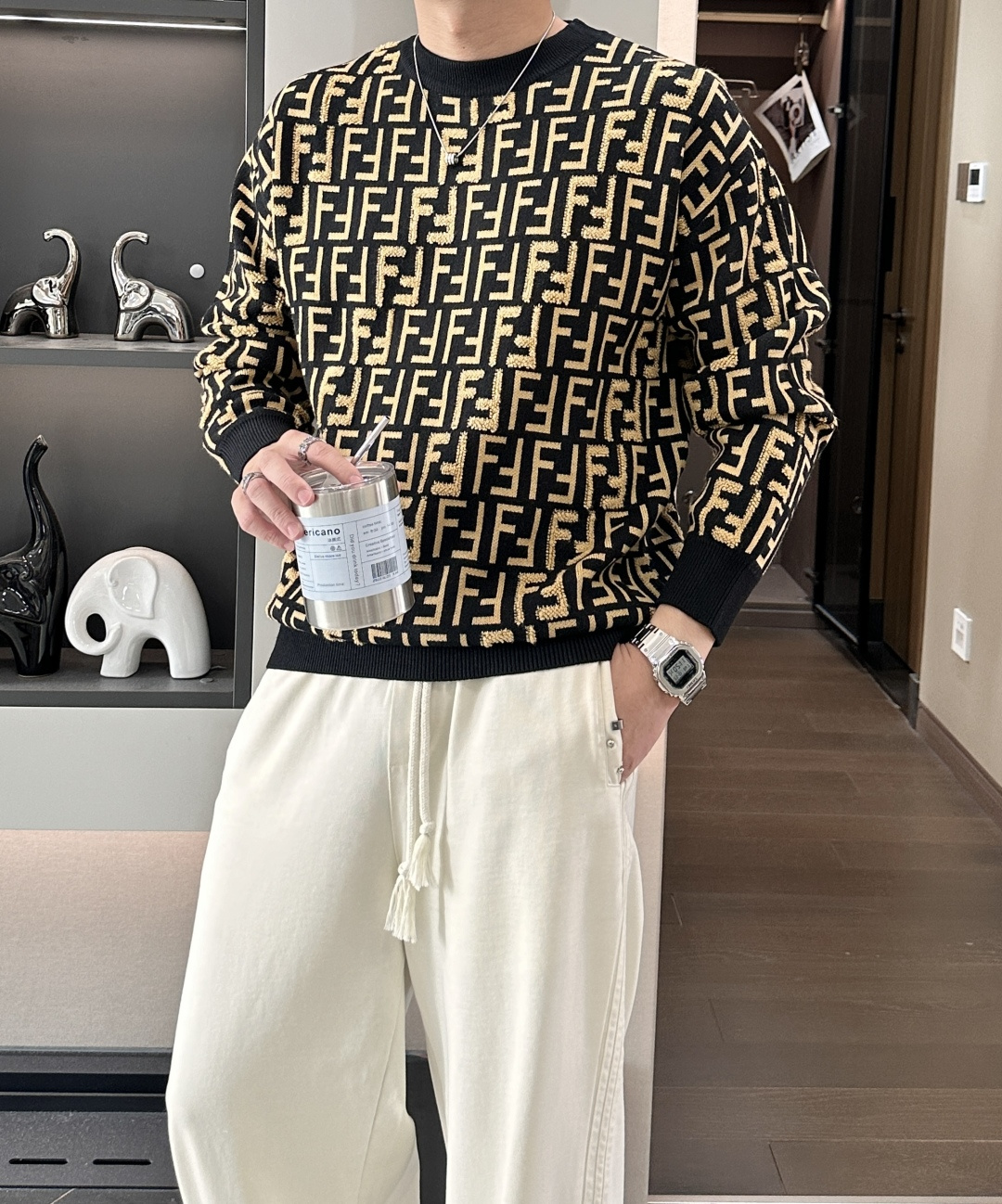 NO:655426,. FD sweater, the latest autumn and winter series, 1:1 top replica at the counter, all in good condition!  Thick style, a must-have item for fashionistas!  Old man who knows the goods, hurry up and start, the fabric is wool, size M~3XL.,,sweaters,alexander wang19860909. FD 毛衣 秋冬最新系列,专柜1:1顶级复刻,全品相！加厚款,潮人必备单品！懂货的老铁赶紧下手,面料羊毛 尺码M~3XL.,,sweaters,alexander wang,Men's clothing