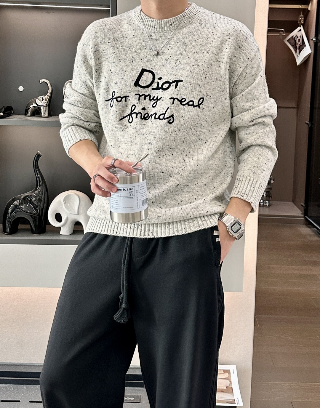 NO:655446,. Dior sweater latest autumn and winter series, 1:1 top replica at the counter, all in good condition!  Thick style, a must-have item for fashionistas!  Those who know the goods should hurry up and start, the fabric is wool, the size is M~3XL., dior, sweaters, alexander wang19860909. Dior毛衣 秋冬最新系列,专柜1:1顶级复刻,全品相！加厚款,潮人必备单品！懂货的老铁赶紧下手,面料羊毛 尺码M~3XL.,,dior,sweaters,alexander wang,Men's clothing