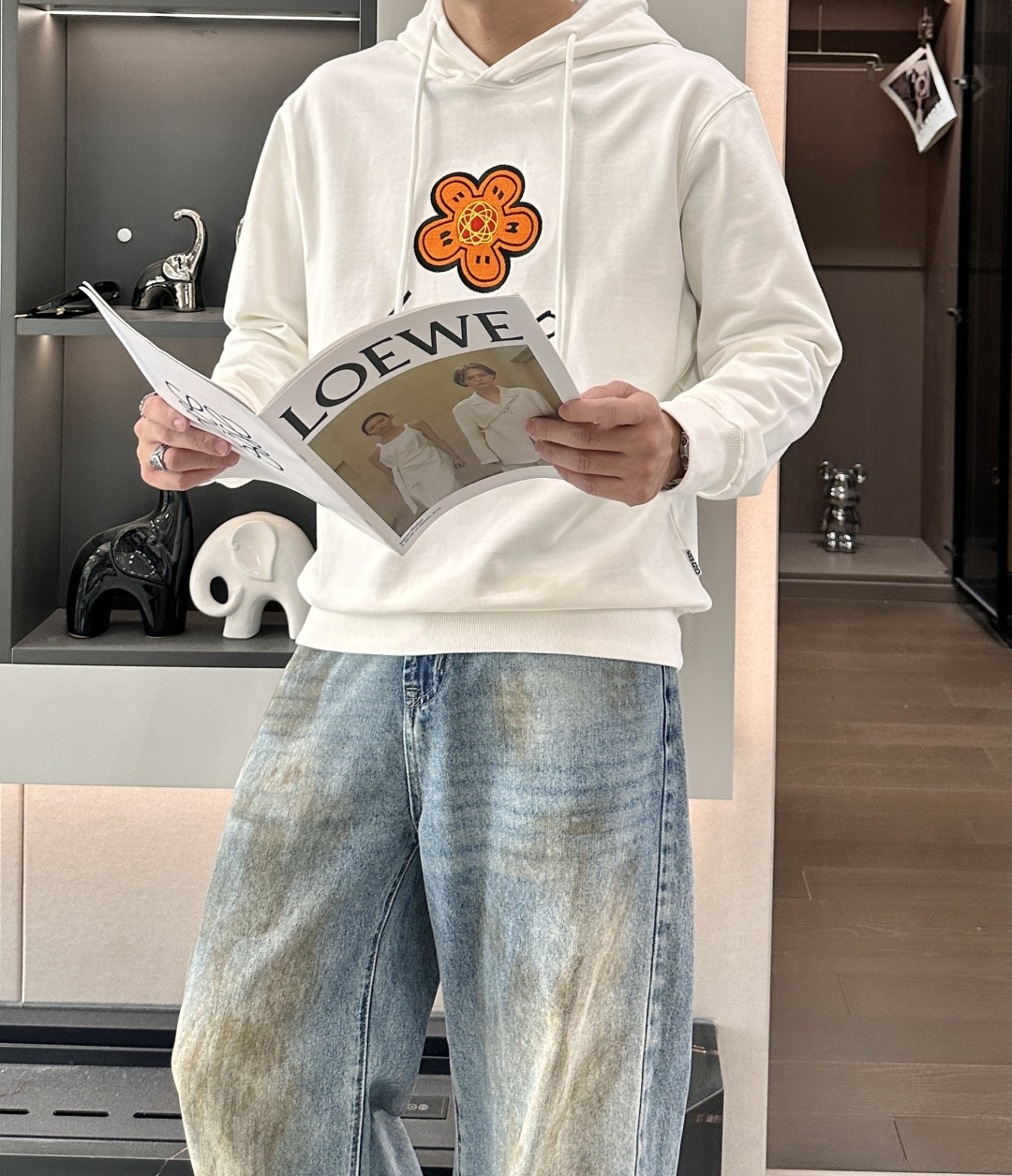 KENZO套头连帽卫衣；经典套头男女同款，简约大气系列单品，低调奢华大气百搭款！卫衣选用客供100%高克