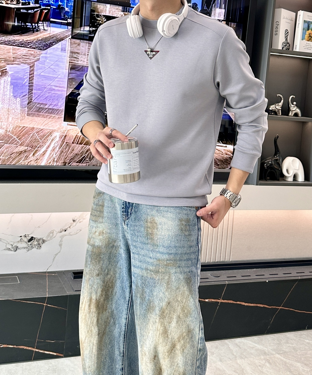 Prad 2025秋冬新款长袖，定制面料，独特工艺logo，舒适性与透气性兼优，柔软抗皱弹性和垂性极佳，