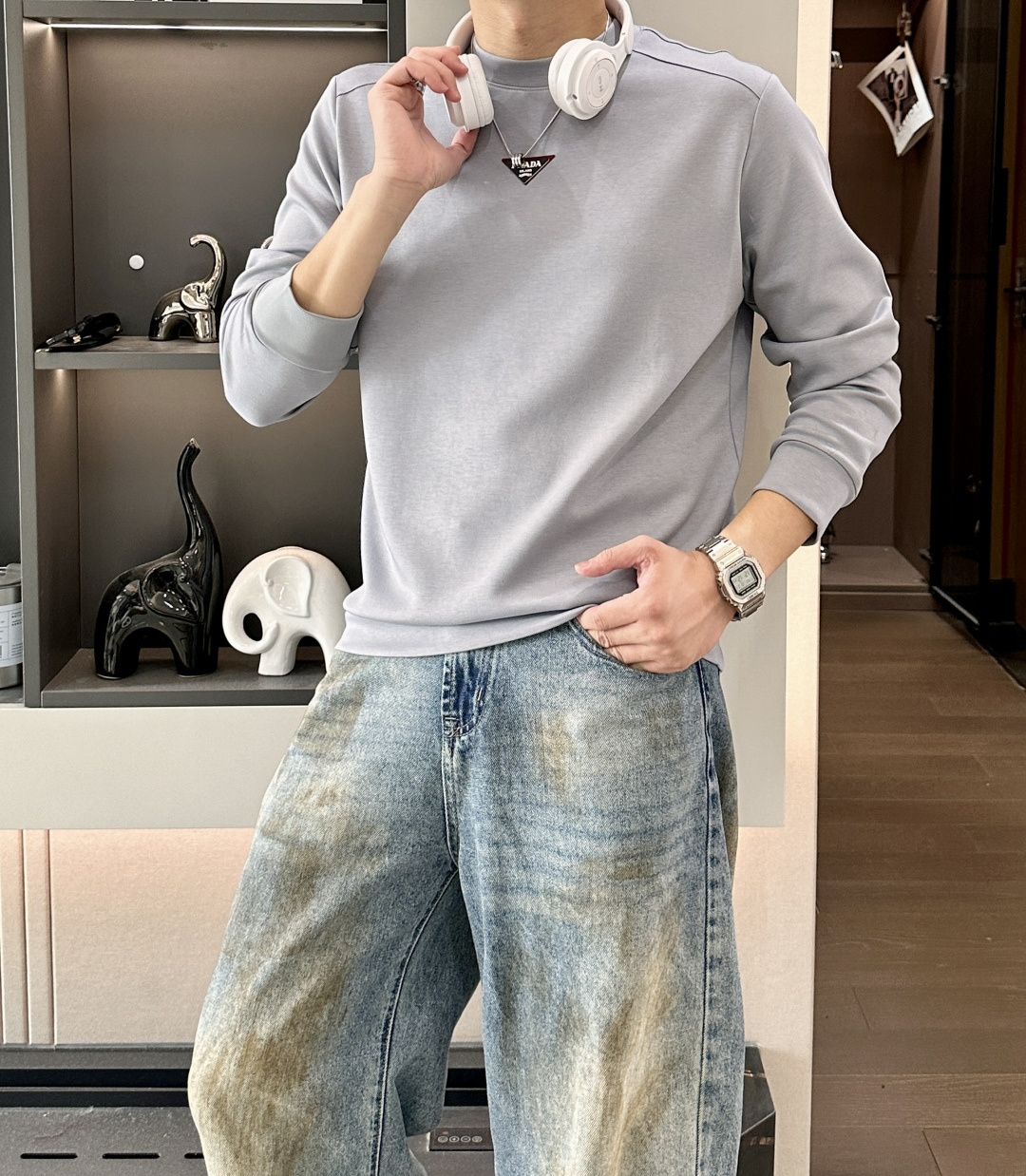 Prad 2025秋冬新款长袖，定制面料，独特工艺logo，舒适性与透气性兼优，柔软抗皱弹性和垂性极佳，