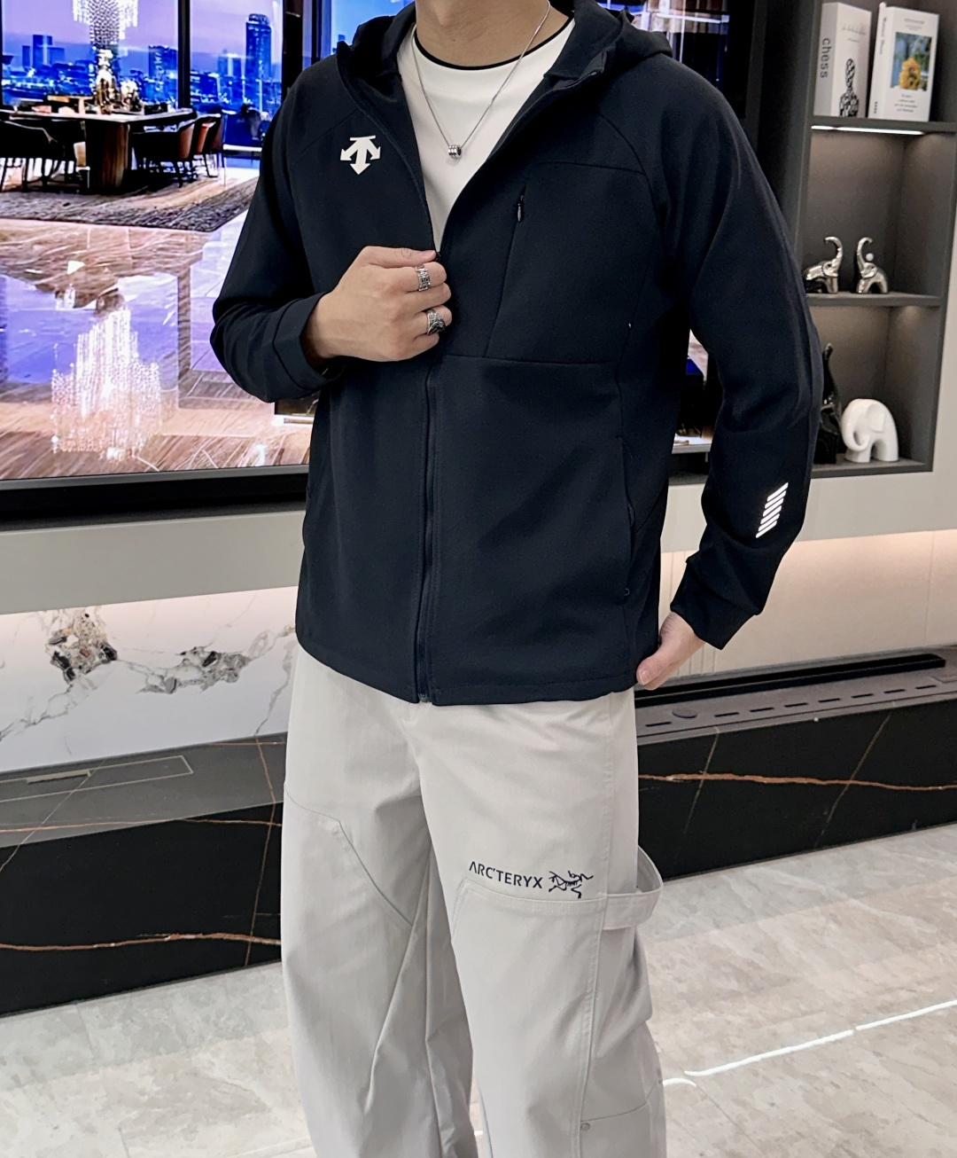 NO:595129,Descente 2025 Autumn and Winter Cardigan Jacket has an excellent fit!  Same style for men and women, commuting size m-xxxl, jackets & coats, alexander wang19860909迪桑特 2025秋冬开衫外套 版型极佳！男女同款,通勤款 尺码m-xxxl,,jackets & coats,alexander wang,Men's clothing