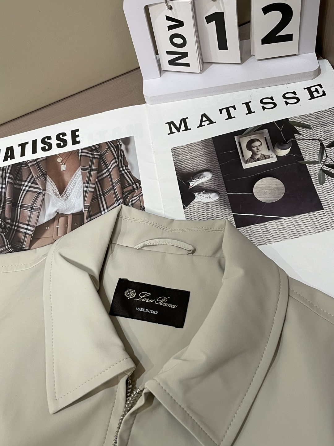 秋冬新款Loro Pi*na衬衣领尼龙夹克，高端精英男士必备极简都市外套。意大利同渠道稀有订单，精英级男