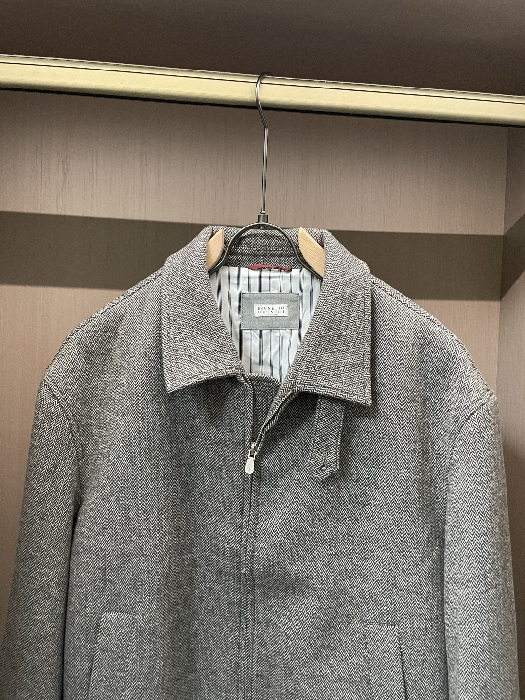 秋冬新款BC老钱风轻奢毛呢外套，精英男士必备高端毛呢休闲衬衣领夹克。意大利代工出品，领先各大买手店发布。