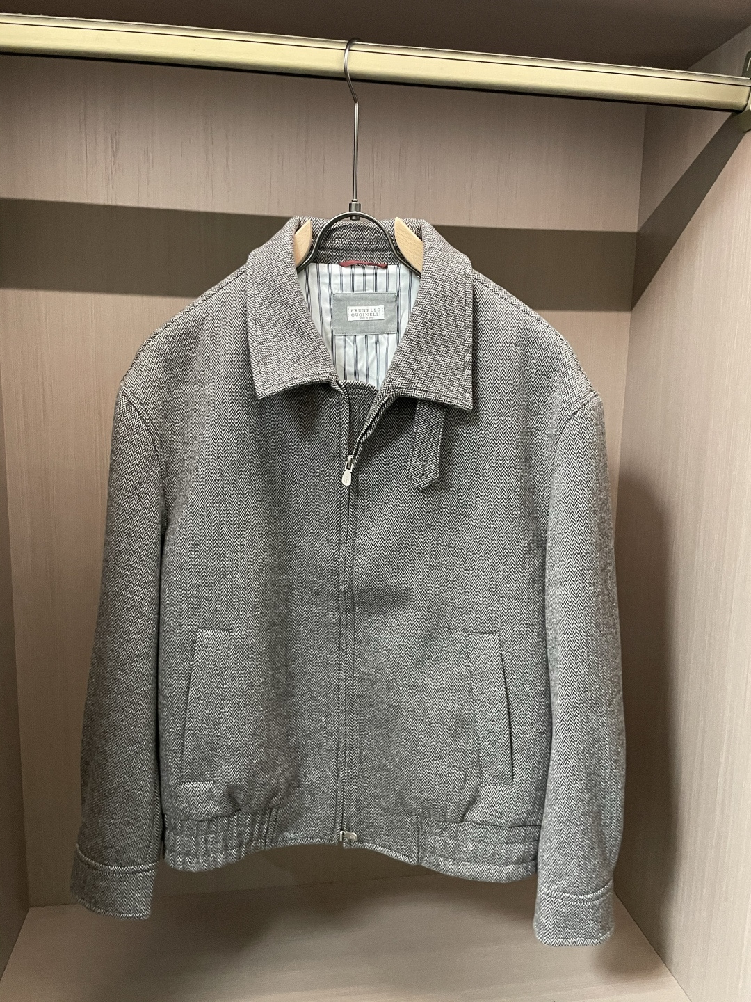 秋冬新款BC老钱风轻奢毛呢外套，精英男士必备高端毛呢休闲衬衣领夹克。意大利代工出品，领先各大买手店发布。