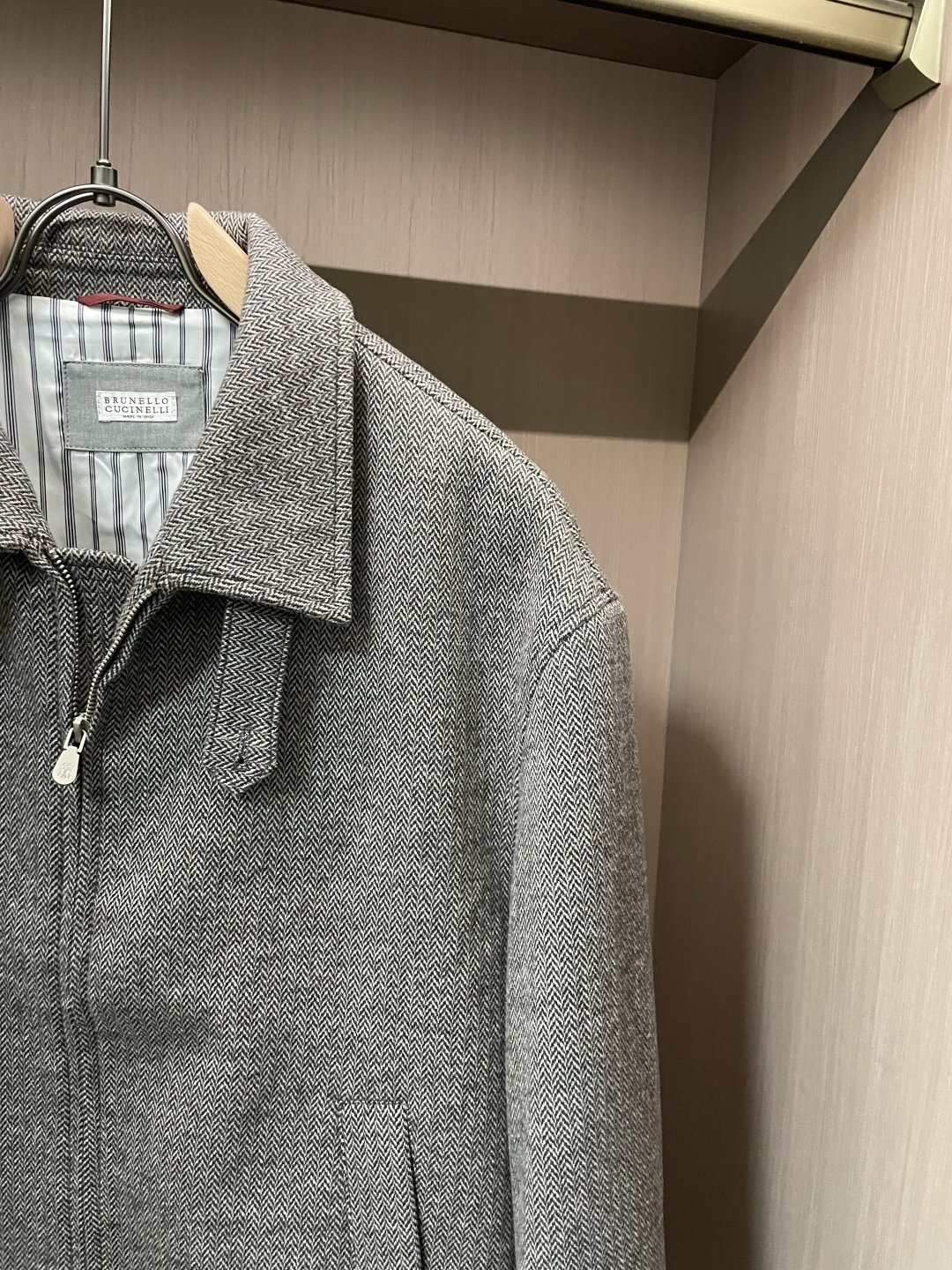 秋冬新款BC老钱风轻奢毛呢外套，精英男士必备高端毛呢休闲衬衣领夹克。意大利代工出品，领先各大买手店发布。