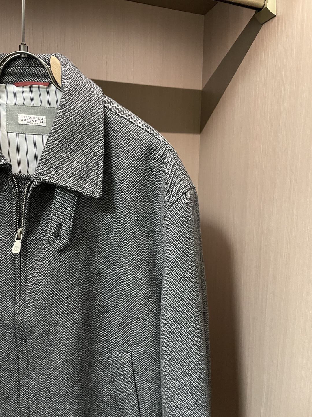 秋冬新款BC老钱风轻奢毛呢外套，精英男士必备高端毛呢休闲衬衣领夹克。意大利代工出品，领先各大买手店发布。